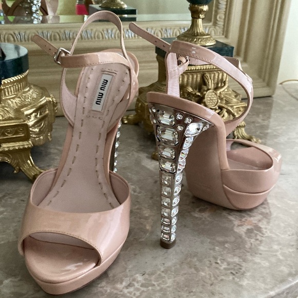 Miu Miu nude crystal heels - Picture 4 of 17